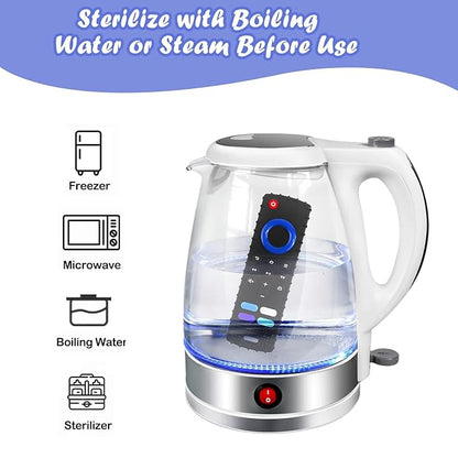 2Pcs Silicone Teething Toys, Remote Control Shape Teethers for Babies Remote Teething Toys, Silicone TV Remote Teether BPA Free/Refrigerator Safe