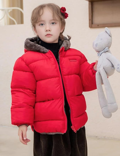 Arssm Baby Boys Girls Winter Fleece Coat Toddler Kids Warm Cute Bear Ear Hooded Jacket