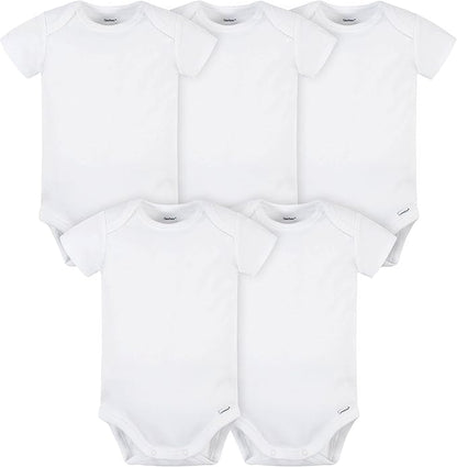 Gerber baby-boys 5 Pack Onesies Multi-packs Bundle Interlock 180 Gsm