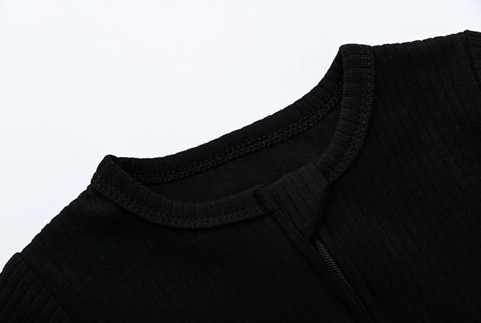 ACESTAR Baby Footies Pajamas, 2-Way Zipper Baby Sleepers with Mitten Cuffs - Long Sleeve Baby Zip Up Onesie for 0-12 Months