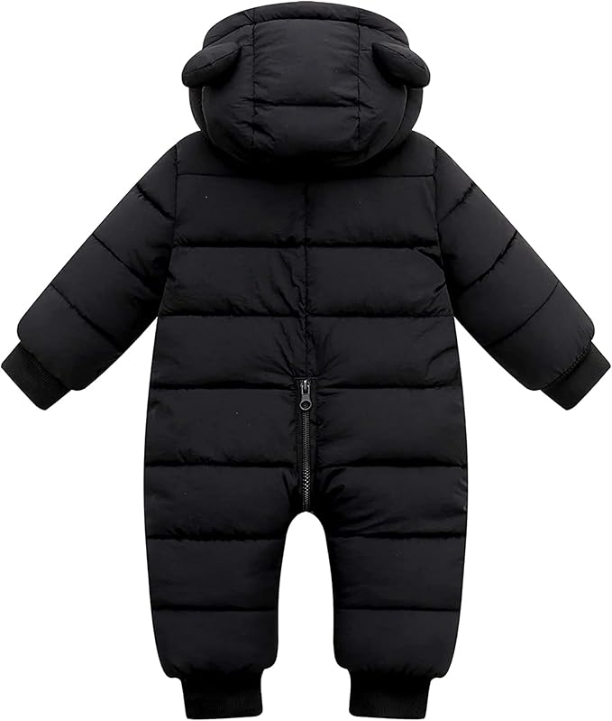 XMWEALTHY Baby Clothes Cute Infant Toddler Snowsuit Warm Newborn Boy Girl Winter Coats Hooded Zip Jumpsuit