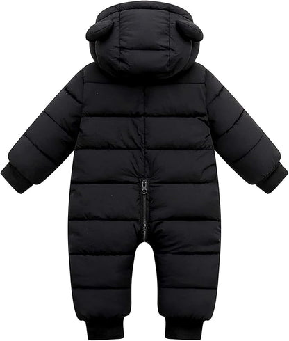 XMWEALTHY Baby Clothes Cute Infant Toddler Snowsuit Warm Newborn Boy Girl Winter Coats Hooded Zip Jumpsuit