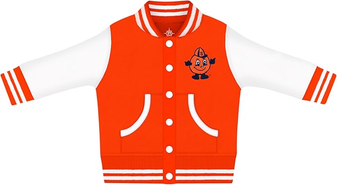 Creative Knitwear College Baby Varsity Jacket Lightweight - Team Logo, Multiple Colors, Unisex, (0 Months - 4T)