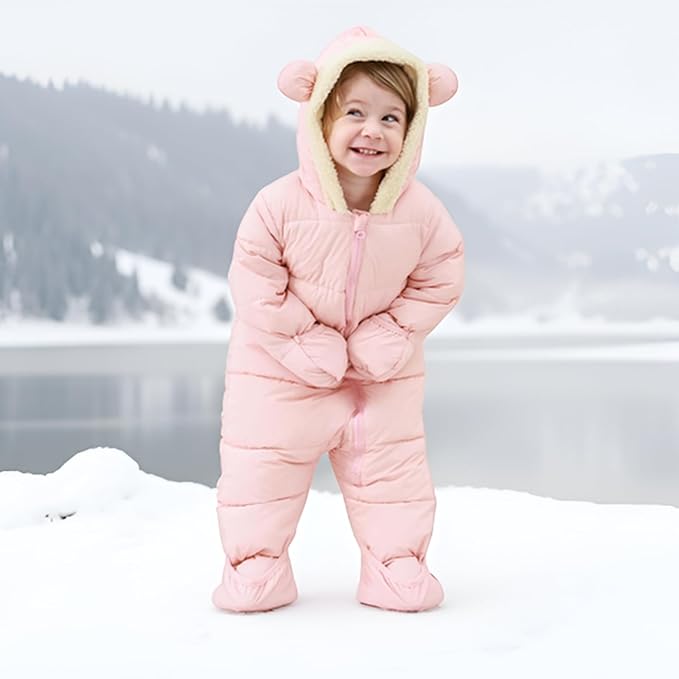 BFUSTYLE Baby Snowsuit 0-24 Months Winter Clothes Infant Boy Girl Puffer Jacket Newborn One Piece Coat with Hooded
