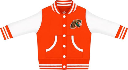 Creative Knitwear College Baby Varsity Jacket Lightweight - Team Logo, Multiple Colors, Unisex, (0 Months - 4T)