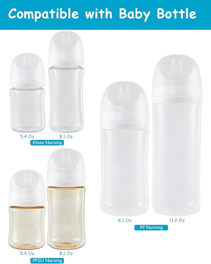 Silicone Nipple for Pigeon Baby Bottle, Size SS, Extra Slow Flow, 0m+, 6 Count