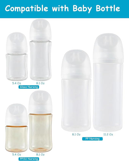 Silicone Nipple for Pigeon Baby Bottle, Size SS, Extra Slow Flow, 0m+, 6 Count