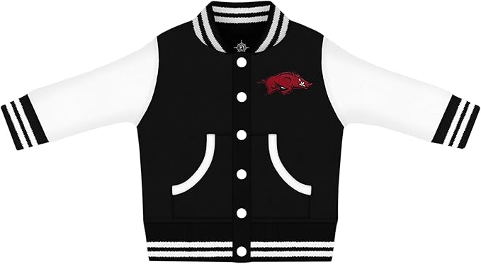 Creative Knitwear College Baby Varsity Jacket Lightweight - Team Logo, Multiple Colors, Unisex, (0 Months - 4T)