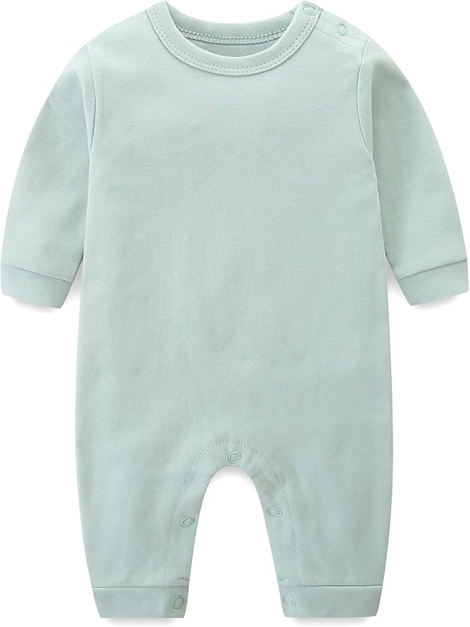 Unisex Baby Onesie, Long Sleeve 100% Cotton Baby Clothes, Baby Footless Jumpsuit