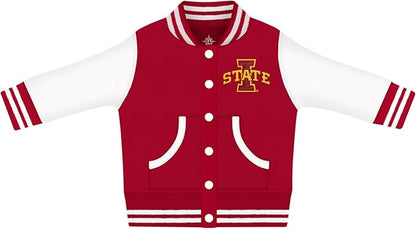 Creative Knitwear College Baby Varsity Jacket Lightweight - Team Logo, Multiple Colors, Unisex, (0 Months - 4T)
