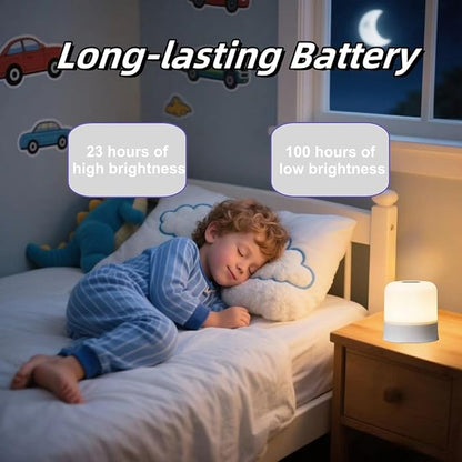 Egg Light for Nursery 3 Colors Baby Night Light Rechargeable Table Lamp Small Cordless Table&Bedside Lamp Eye Caring Dimmable LED Touch Egg Night Light for Kids Christmas Gifts