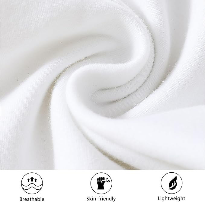 ROMPERINBOX Baby Girl Short Sleeve Onsies, 3 Pack Multi Colors Baby Bodysuit, Knitted Solid, Crew Neck 0-24 Months