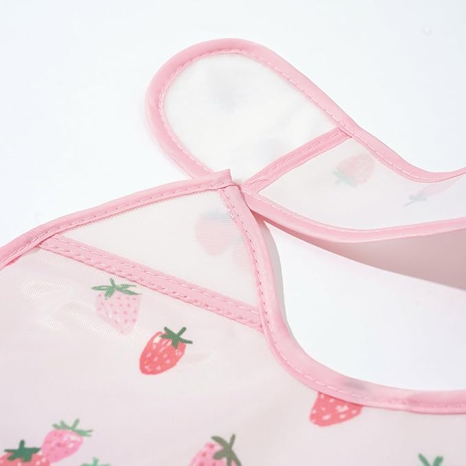 3-Pack Waterproof Baby Bibs for Eating - Lightweight Feeding Bibs, Mess Proof, Baby Essential Must Have for Eating