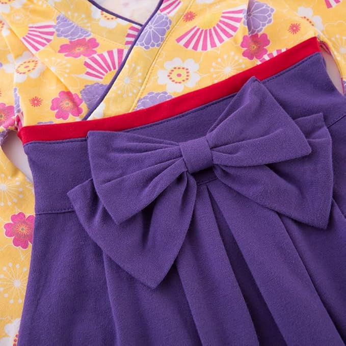 Baby Girl Kimono Romper Japanese Costumes Hakama Coverall Infant Samurai Outfits