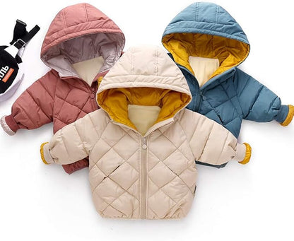 Curipeer Kids Winter Jacket Front Zip Warm Snow Wear Toddler Outer Clothing 2-8T