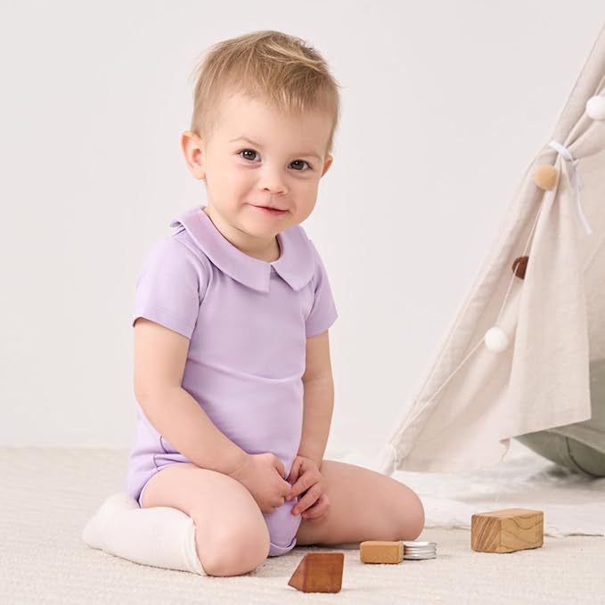 pureborn Baby Girls Boys Bodysuit Super Soft Cotton Romper 0-24 Months