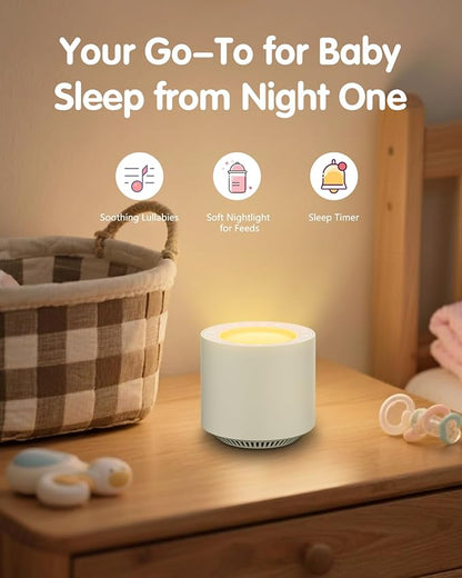 White Noise Machine: Red Light Therapy Sleep Sound Machine with 38 Soothing Sounds & Calming Womb Soother Shusher, Memory Function, Dimmable Nursery Night Light with Timer for Baby Adult Gift