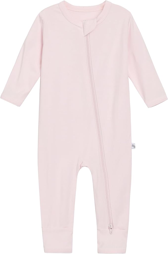 Baby Zippered Rompers Newborn Pajamas Sleepers Long Sleeve Jumpsuits Infant Zipper Romper-Viscose from Bamboo