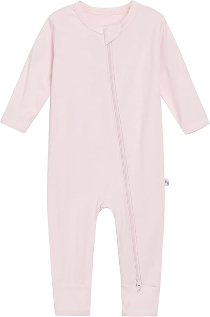 Baby Zippered Rompers Newborn Pajamas Sleepers Long Sleeve Jumpsuits Infant Zipper Romper-Viscose from Bamboo