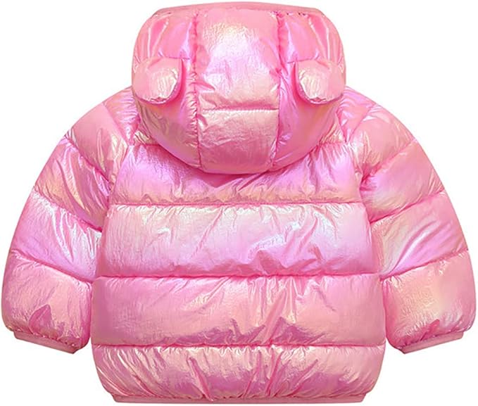 Winter Down Coats for Kids Baby Boys Girls Light Puffer Padded Jacket Bear Hoods Infant Outerwear