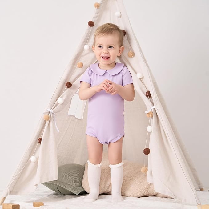 pureborn Baby Girls Boys Bodysuit Super Soft Cotton Romper 0-24 Months