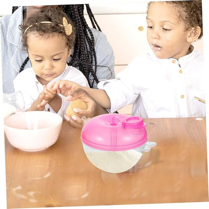 4pcs Three Compartment Powder Container Portable Snack Storage for Travel Design The-go Feeding Formula Dispenser