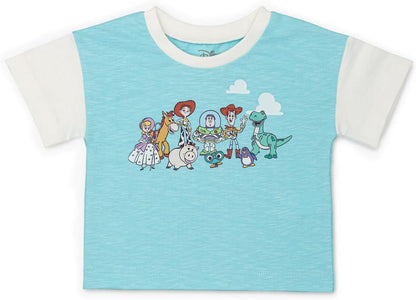 Monica + Andy Crewneck Tee, 100% Organic Cotton Clothes for Girls & Boys, Printed T-Shirt Sizes for Kids, Toddler & Baby