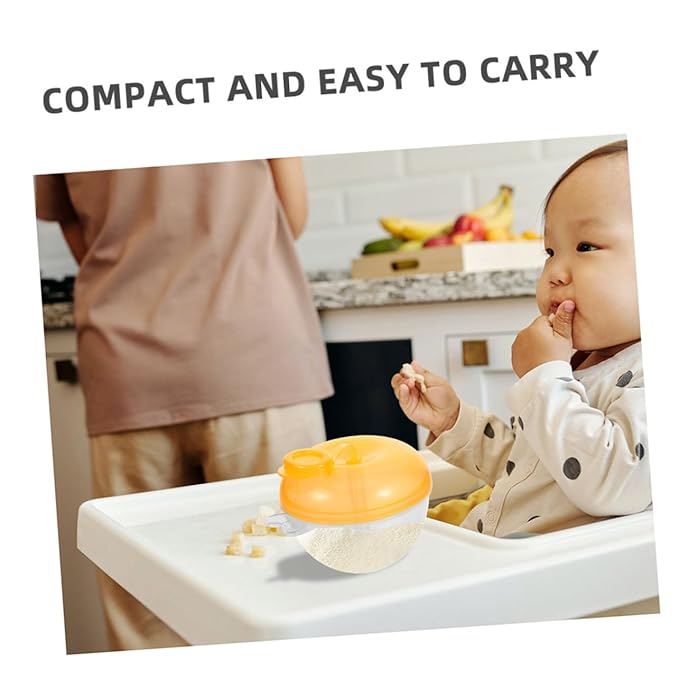 4pcs Three Compartment Powder Container Portable Snack Storage for Travel Design The-go Feeding Formula Dispenser