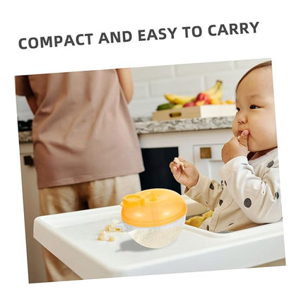 4pcs Three Compartment Powder Container Portable Snack Storage for Travel Design The-go Feeding Formula Dispenser