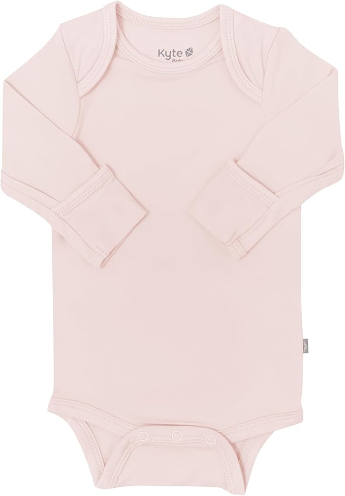 KYTE BABY Soft Bamboo from Rayon Long Sleeve Unisex Bodysuit, 0-24 Months