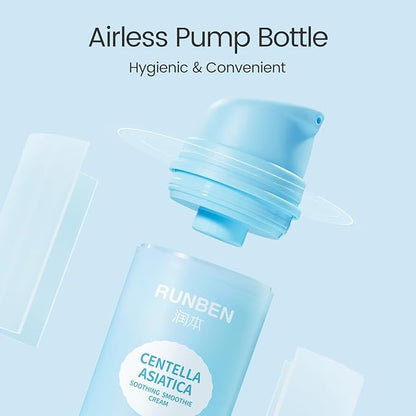 RUNBEN After Sun Gel with 70% Centella, Sunburn Relief for Face, Cooling & Soothing, Gentle for Sensitive Skin, Safe for Baby & Kids, Non-Fragrance (2.64 oz)