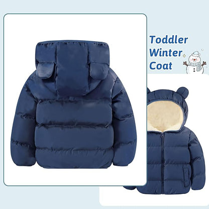 BFUSTYLE Baby Toddler Coat Boys Girls Bear Ear Hooded Puffer Jacket for kids 6M-5T