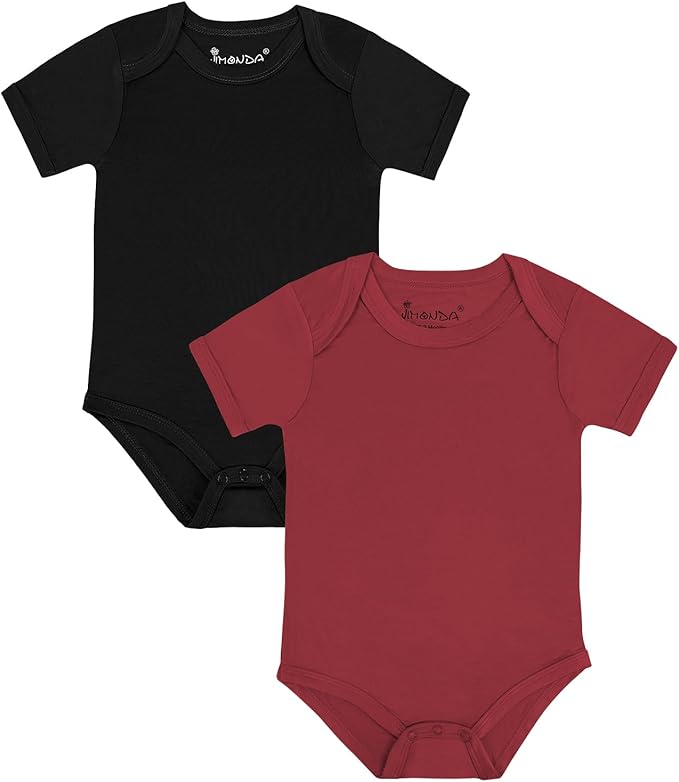 Jimonda Baby Bodysuits Rayon from Bamboo Short Sleeve Baby Boys Girls Rompers Soft Outfits Newborn Clothes