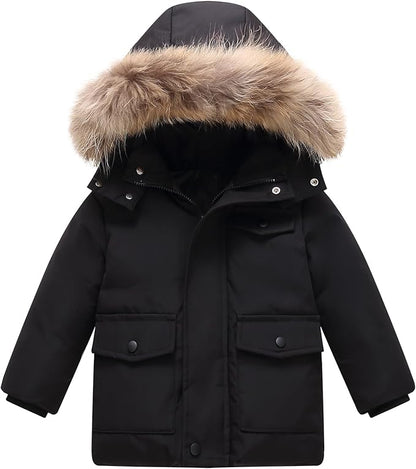 Toddler Winter Coat Baby Puffer Jacket Girl Hoodie Boy Snow Outerwear Clothes 5T