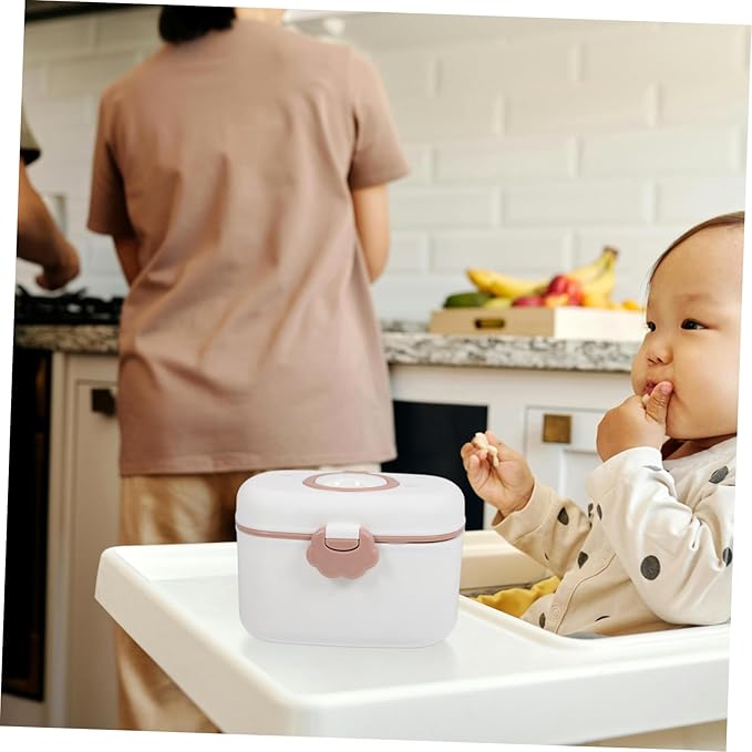 Vaguelly Portable Powder Container Cartoon Formula Dispenser for Travel Leak Sealed Jar Scoop for Food Storage Compact for Outdoor Small Design