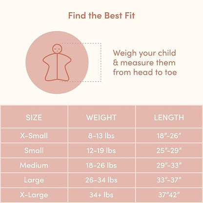 SleepingBaby Zipadee-Zip Transition Swaddle - Cozy Baby Swaddle Blanket with Zipper Convenience - Roomy Wearable Blanket for Easy Diaper Changes - Happy Wolf, Small (4-8 Month)