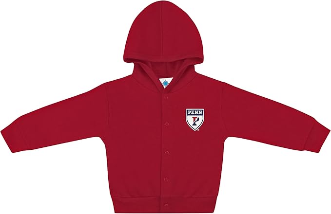 Creative Knitwear College Baby Snap Hooded Jacket - Team Logo, Multiple Colors, for Boys & Girls, (0-24 Months)