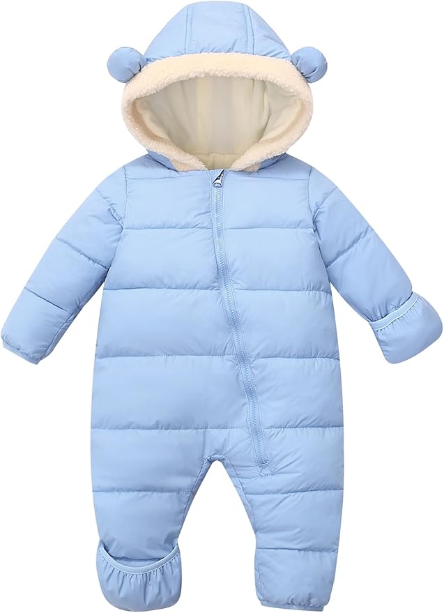 BFUSTYLE Baby Snowsuit 0-24 Months Winter Clothes Infant Boy Girl Puffer Jacket Newborn One Piece Coat with Hooded