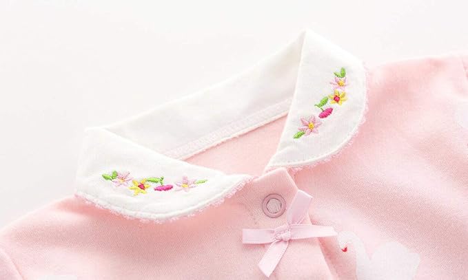 Baby One Piece Romper Soft Cotton Sleepwear Footed Jumpsuit for 0-12 Month Infant