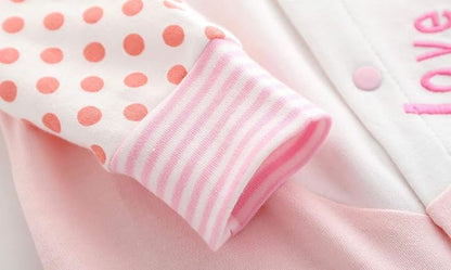 Baby One Piece Romper Soft Cotton Sleepwear Footed Jumpsuit for 0-12 Month Infant