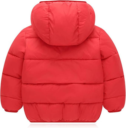 Happy Cherry Kids Boy's Girls Winter Coat Fleece Lined Thick Down Coats Puffy Jackets with Hood