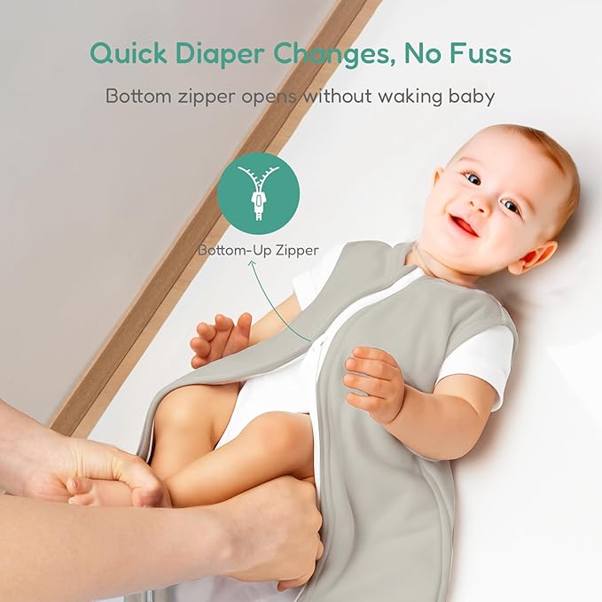 Baby Sleep Sack, 1.0 TOG Cozy Wearable Blanket, Soft Sleeping Bag with Zipper, Toddler Sleep Sack 0-3-6-12-24-3T