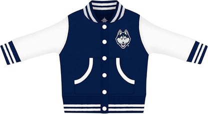 Creative Knitwear College Baby Varsity Jacket Lightweight - Team Logo, Multiple Colors, Unisex, (0 Months - 4T)