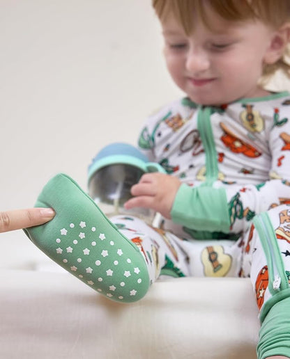 Bamboo Viscose Baby Convertible Footie Pajama, Zipper Pajamas for Baby Boys & Girls, Sleep & Play Footed Pjs