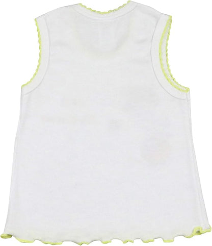 ToBeInStyle Girl's 4 Pack Ruffle Hem Cotton Tank Tops