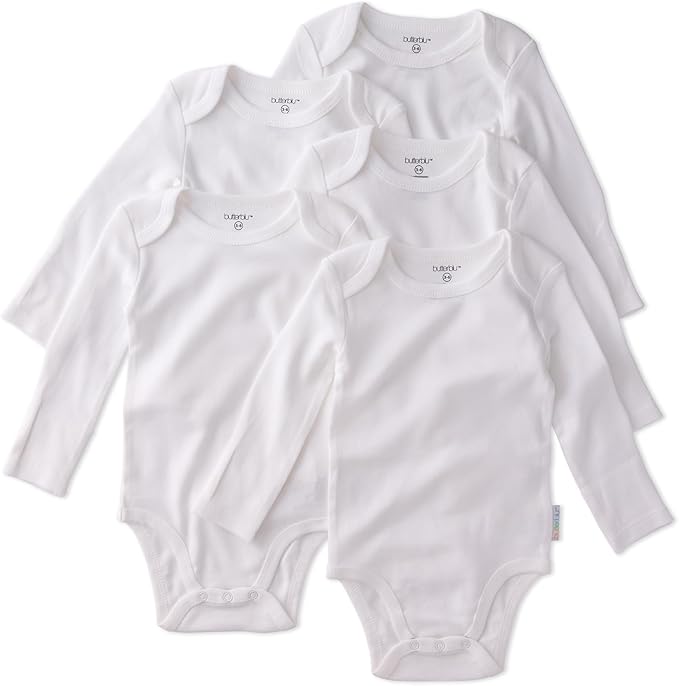 Blake 5-Pack Long Sleeve Bodysuits 100% Organic Cotton Baby Boys & Girls