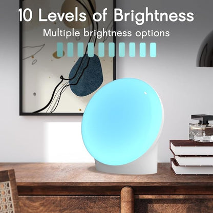 BrownNoise Electric Night Light for Baby 12 Colors Reading Lights for Indoor Use and 10 Adjustable Brightness for Baby Adult Kids