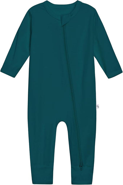 Baby Zippered Rompers Newborn Pajamas Sleepers Long Sleeve Jumpsuits Infant Zipper Romper-Viscose from Bamboo