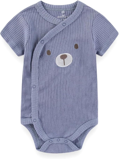 Baby Boy Girl Bodysuit 5 Pack Cotton Short Sleeve Romper Soft Baby Clothes Outfit 0-12 Month