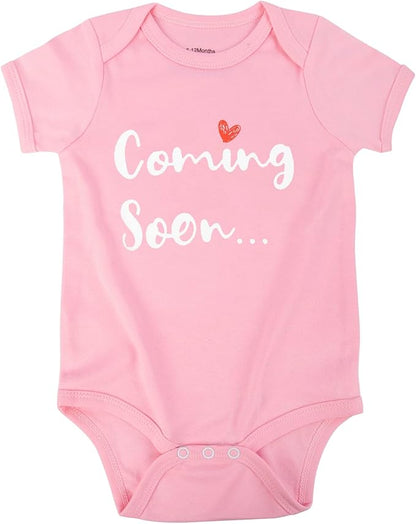 Cnins Newborn Baby Bodysuit - Pregnancy Announcement & Infant Loss Gift, Coming Soon & Rainbow Design Coming Home Outfit